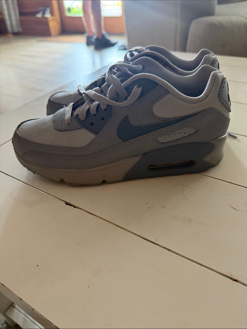 Nike big kid gray air maxes NWT size 4